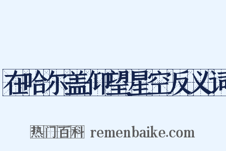 在哈尔盖仰望星空反义词是什么意思的图片